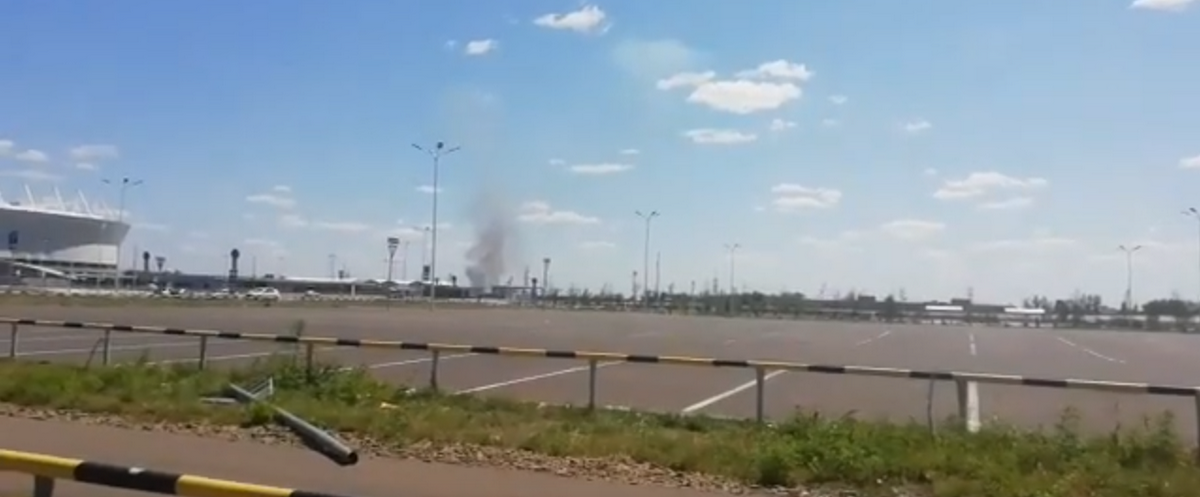 В Ростове произошло крупное возгорание камыша на левом берегу Дона