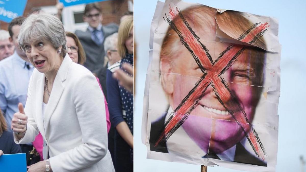 Тереза Мэй хочет спасти Трампа от протестующей толпы в Лондоне Мэй хочет спасти Трампа от протестующей толпы в Лондоне