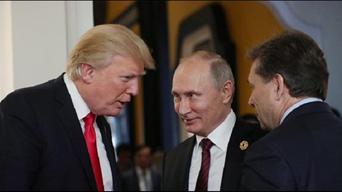 Путин и Порошенко Путин и Трамп