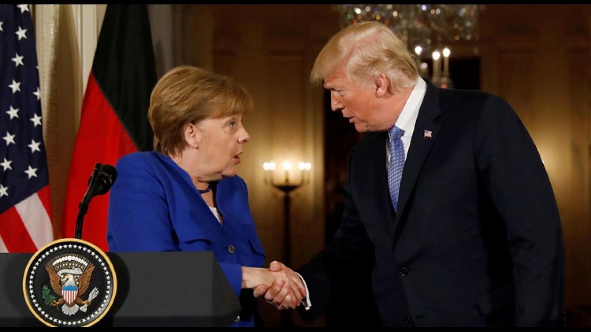 Трамп и Меркель Трамп и Меркель