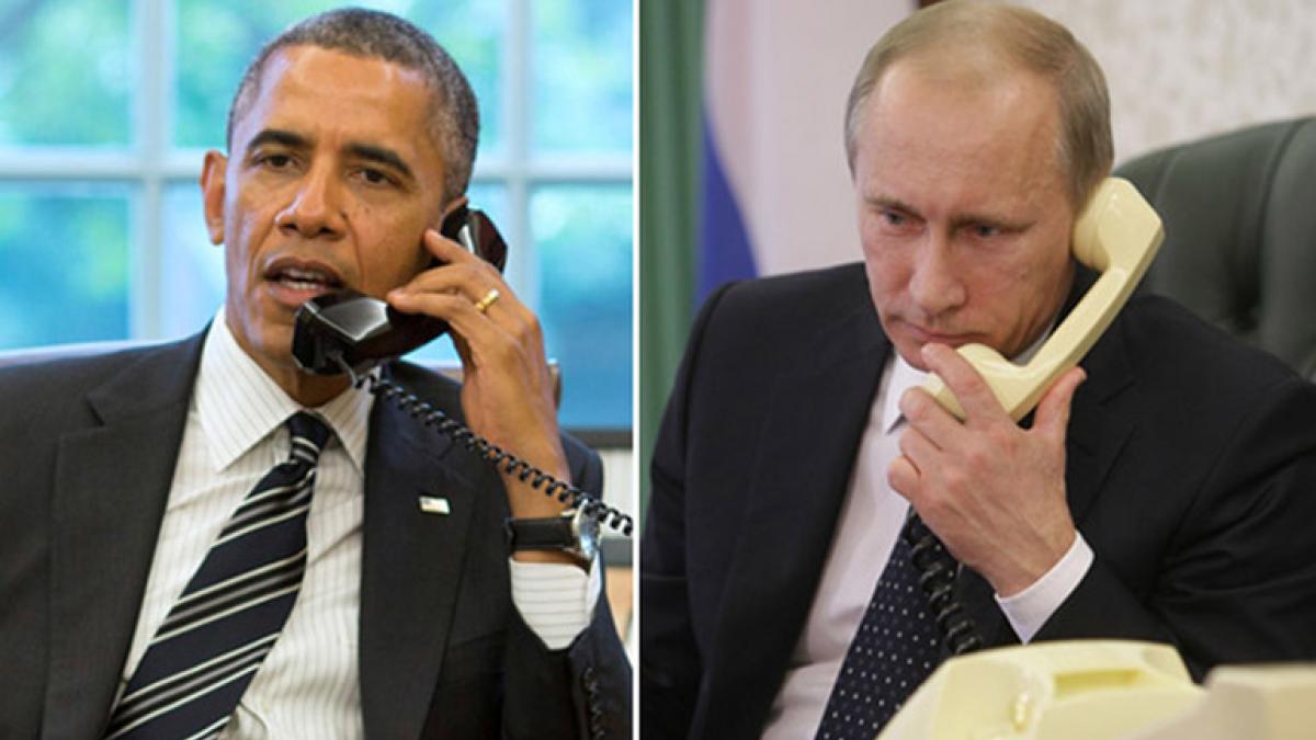Путин и Обама разговаривают по телефону Телефонный разговор с Президентом США Бараком Обамой
