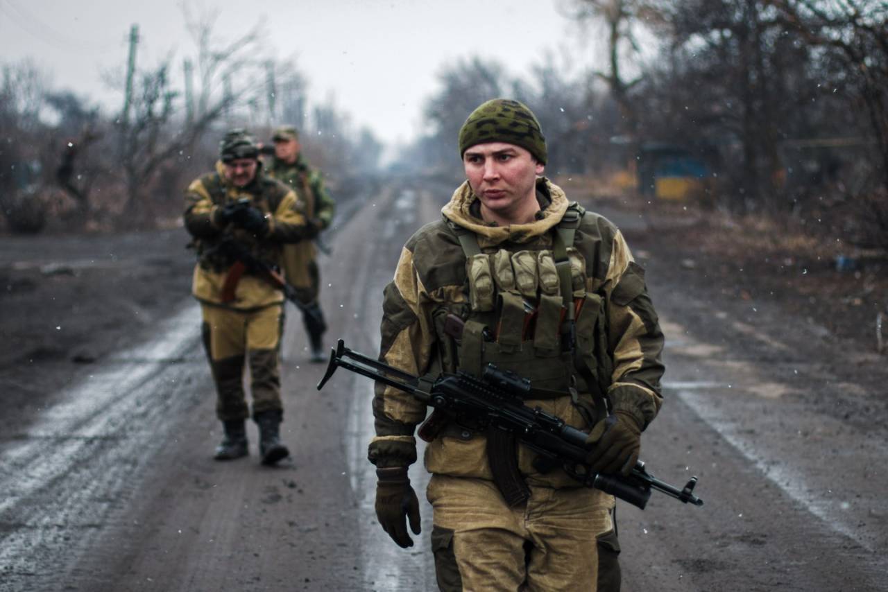 Военные ополченцы на Донбассе