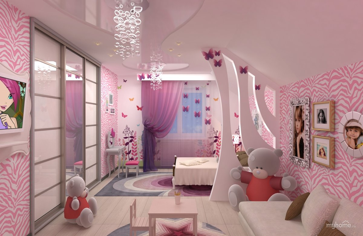 интерьер детской комнаты девочке 10 лет в современном