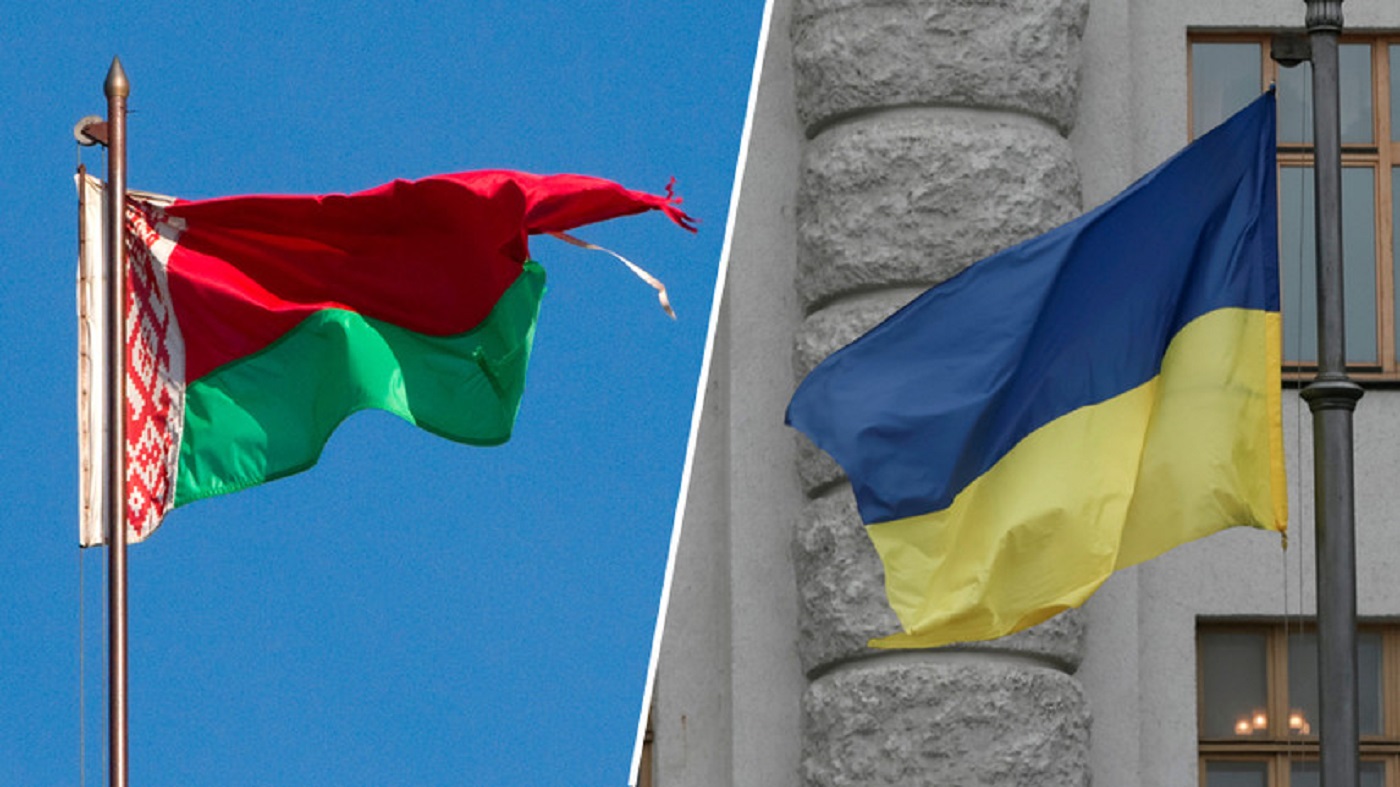 Флаг Украины и Белоруссии. Флаг Беларуси и Украины. Украинский и белорусский флаг. Флагшток Украины.