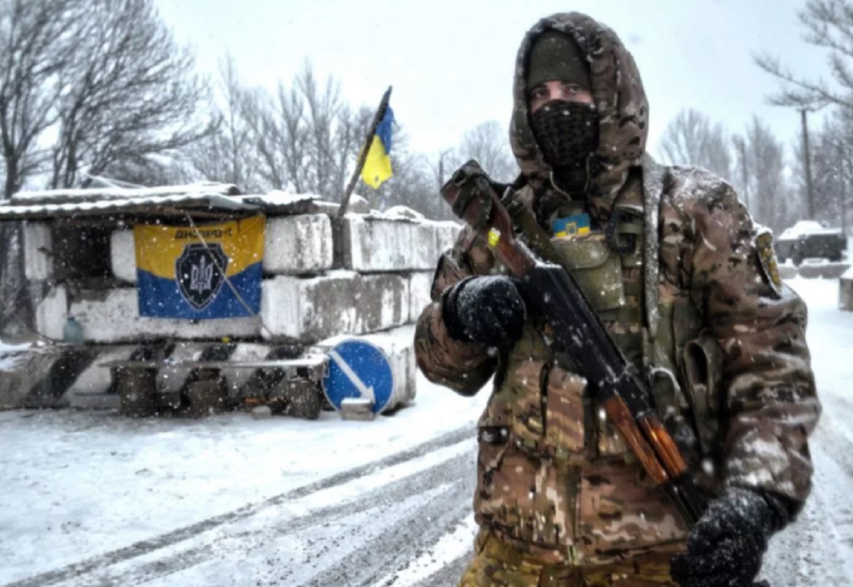 Украинские солдаты зимой