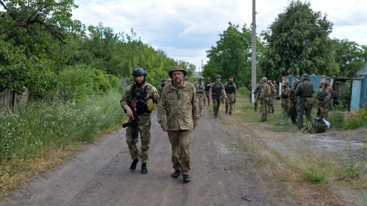 Бойцы под Лисичанском.