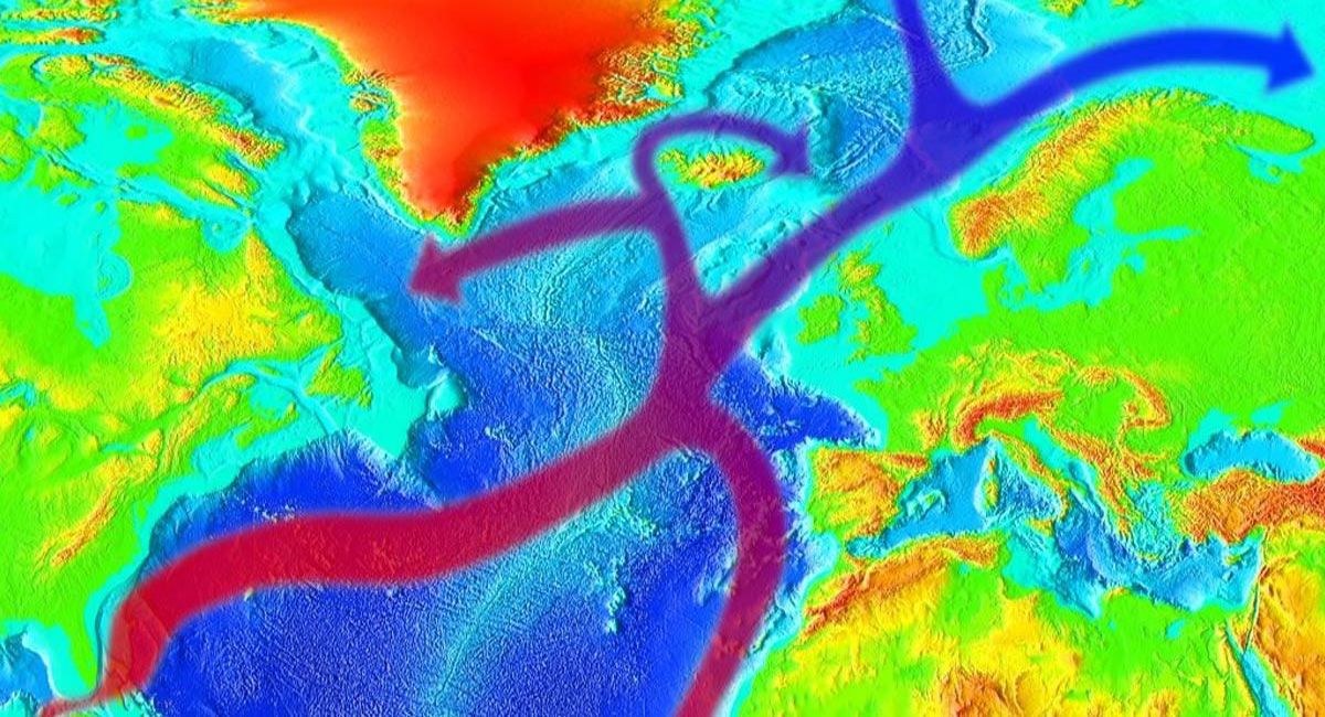 Мощное теплое течение в атлантическом океане