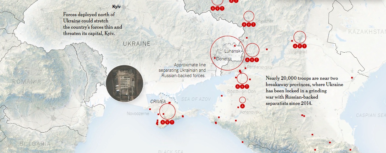 New york times базы цру. Карта дислокации российских войск. Карта nyt. Nyt карта российских войск.