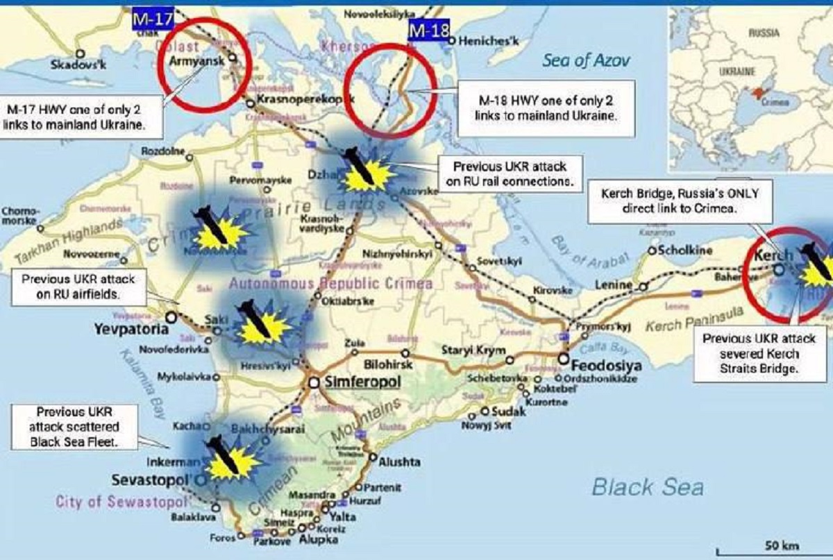 Карта военных объектов крыма