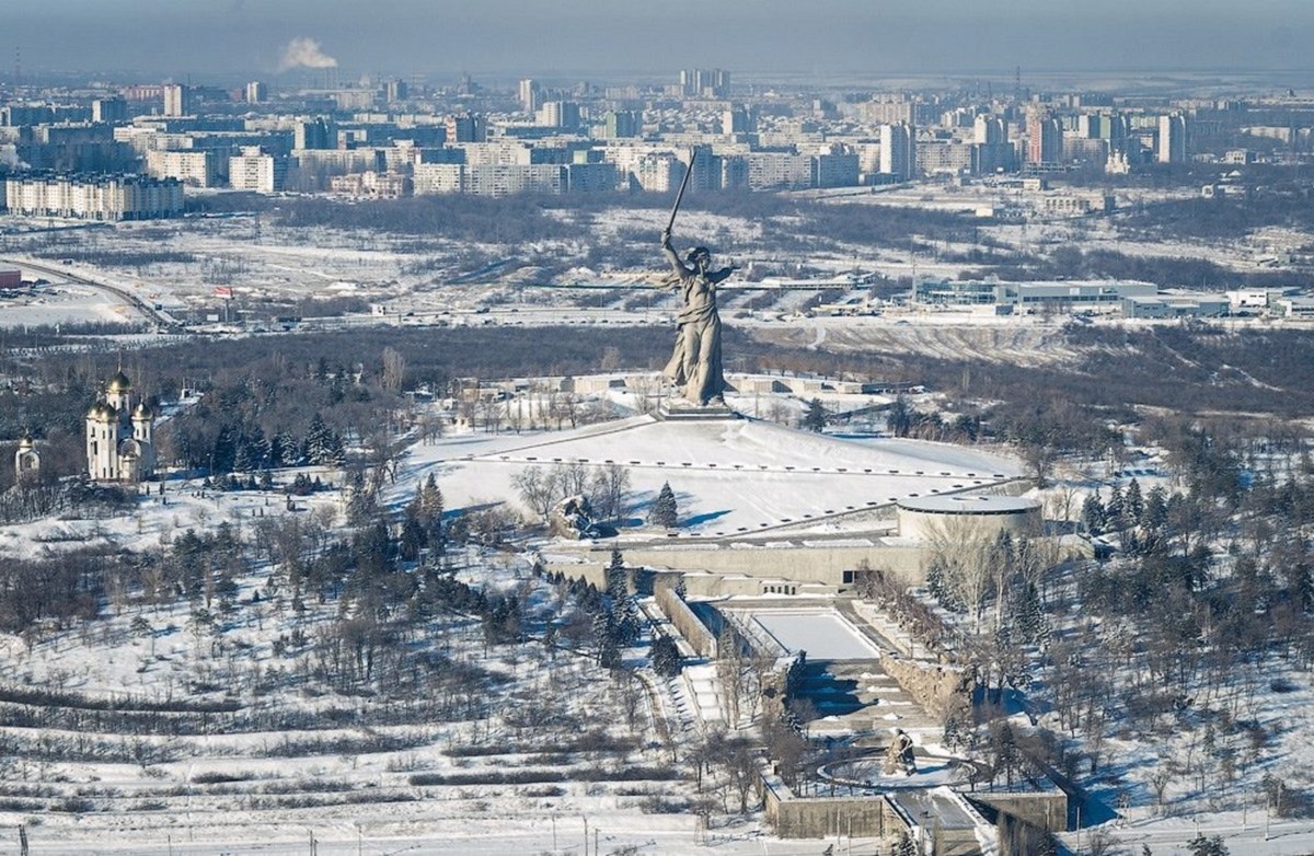 Храм на Мамаевом Кургане Волгоград зима