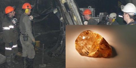 Самый крупный цветной алмаз в России нашли в Якутии