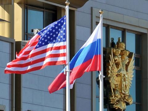 Флаги Россия США вместе