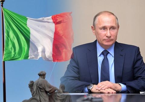 Итальянский флаг Путин