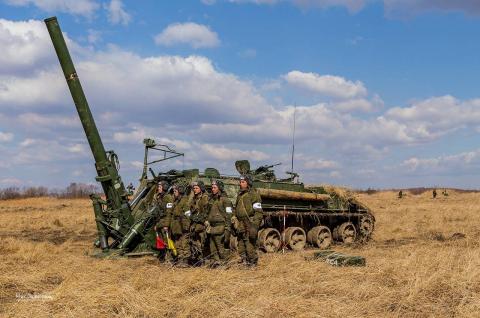 Миномёт Тюльпан учения