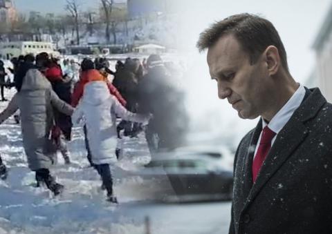 Во Владивостоке протестующие вышли на лед. Силовики остались ждать их на берегу