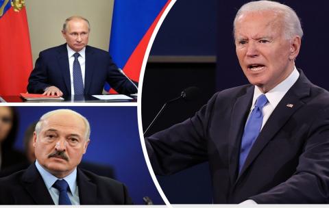 Путин, Лукашенко, Байден