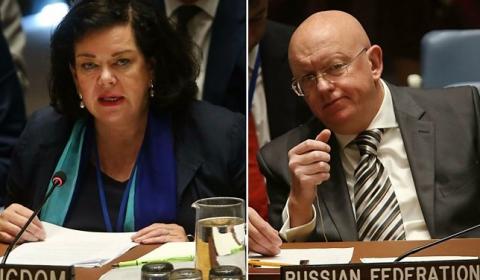 Ведущие страны G7 поддержали обвинение России в применении «Новичка» в Великобритании Карен Пирс и Василий Небензя