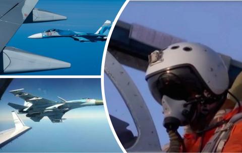 Перехват истребителями Су-27