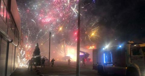 пожар в Ростове на складе пиротехники