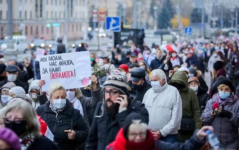 Акция протеста в Белоруссии