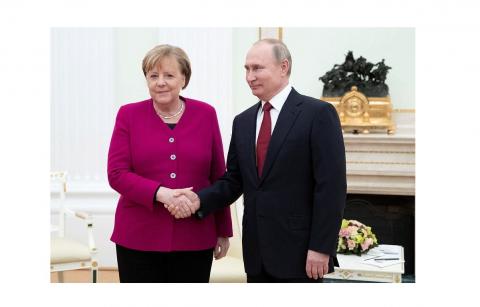 Путин и Меркель