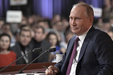 Названа дата проведения большой пресс-конференции Путина Путин