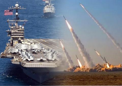 Иран напугал авианосец США запуском баллистических ракет по американским кораблям