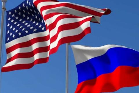 российский и американский флаги картинка