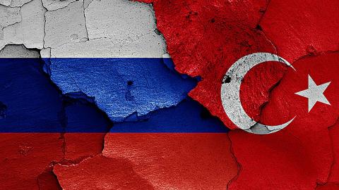 Россия, Турция, флаги 