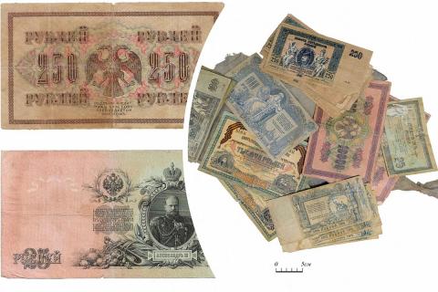 старинные денежные купюры картинка