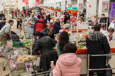Очередь в супермаркете