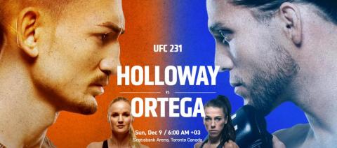 UFC 231 в Торонто 8-9 декабря 2018: полный кард, бои Холлоуэй – Ортега, Енджейчик – Шевченко и другие, где смотреть прямую трансляцию UFC 231 в Торонто 8-9 декабря 2018: полный кард, бои Холлоуэй – Ортега, Енджейчик – Шевченко и другие, где смотреть прямую трансляцию
