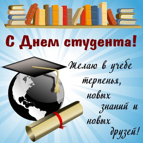 Картинки с Днем студента 2019: открытки, гифки с поздравлениями и пожеланиями