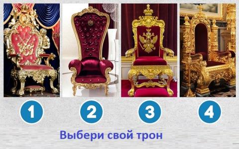 Тест на характер Тест на характер для женщин: выбери трон и узнай, какой тебя видят мужчины