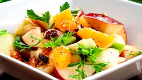 салат «Вдохновение» Постный рецепт салата «Вдохновение» с черносливом и грушами
