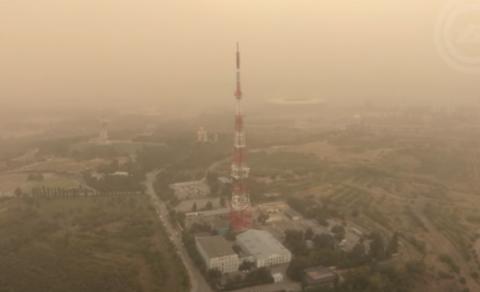 пыльная буря в Волгограде 