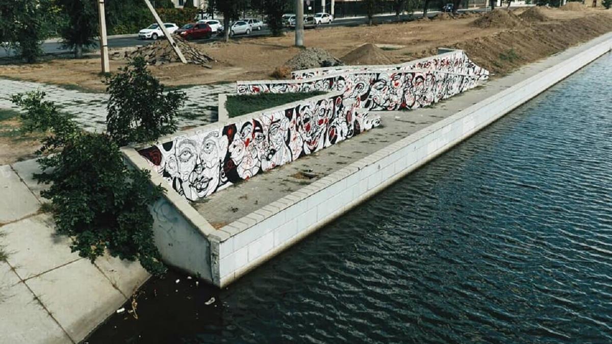 арт-объект в Астрахани закрасили арт-объект в Астрахани