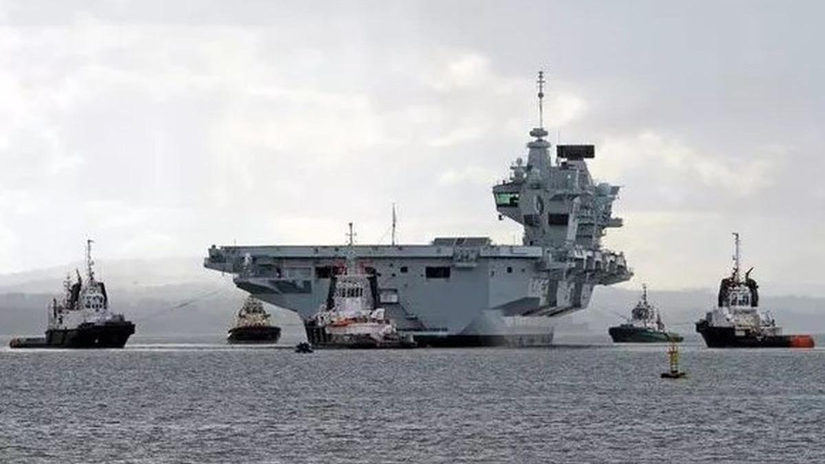 британский авианосец «HMS Queen Elizabeth» в Южно-Китайском море картинка военный корабль «HMS Queen Elizabeth» картинка