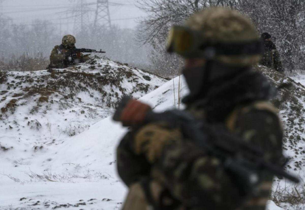 Украинские военные Донбасс зима