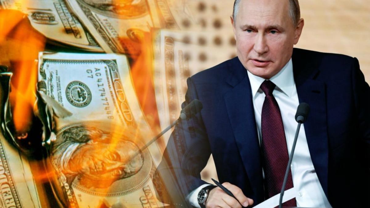 Владимир Путин и доллары Доллары и Владимир Путин