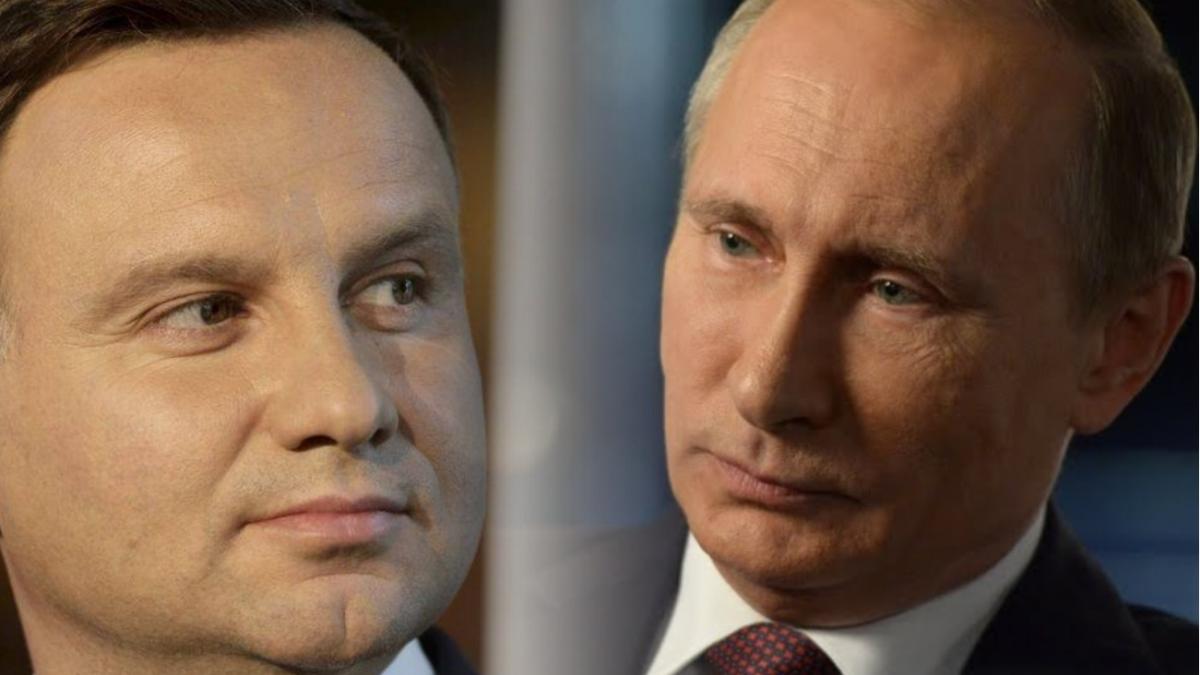 Президент Польши Анджей Дуда и президент России Владимир Путин Дуда и Путин