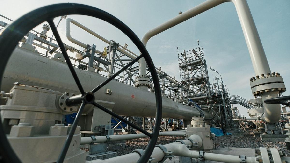 Пусконаладочное газовое оборудование "Северного потока-2" на участке выхода на берег в России Пусконаладочное газовое оборудование "Северного потока-2" на участке выхода на берег в России