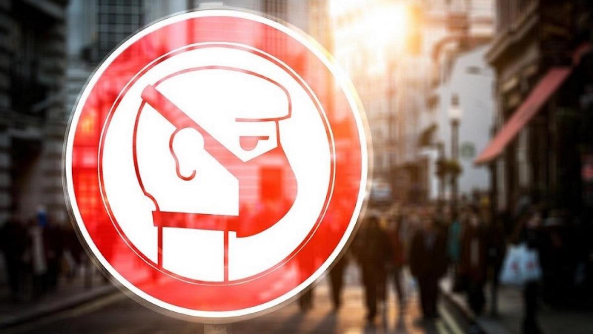 Наклейка об обязательном ношении масок Масочный режим