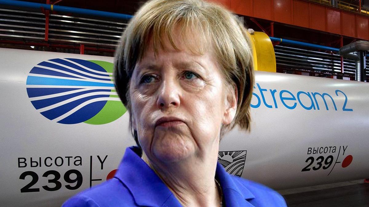 картинка канцлер Германии Ангела Мергель и газопровод Nord Stream2 Ангела Меркель