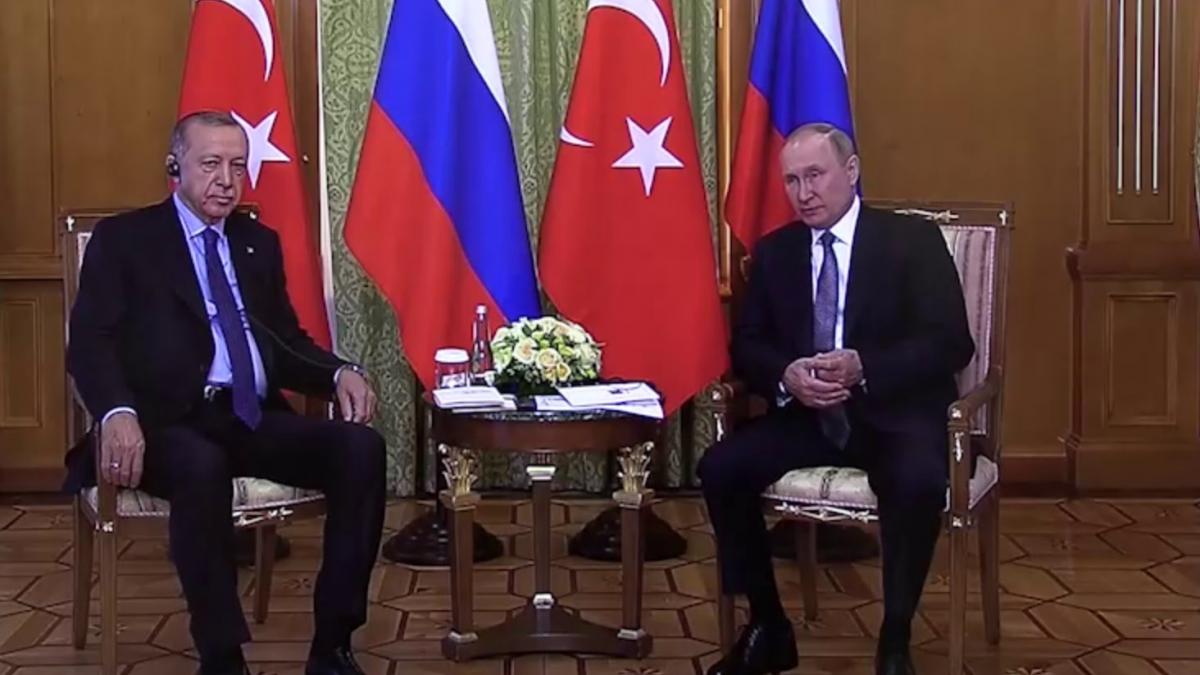 Путин и Эрдоган в Сочи Путин: Европейские партнеры должны быть благодарны Турции за «Турецкий поток»
