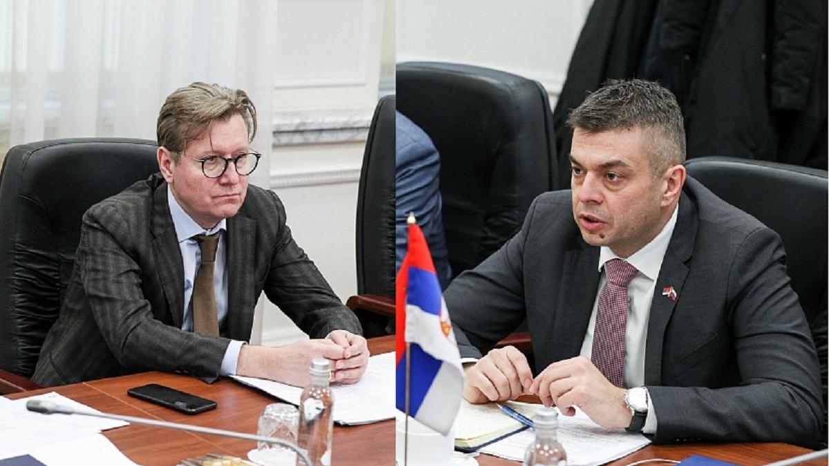 Заседание Российско-Сербской рабочей группы Сергей Левина и Богдана Игич
