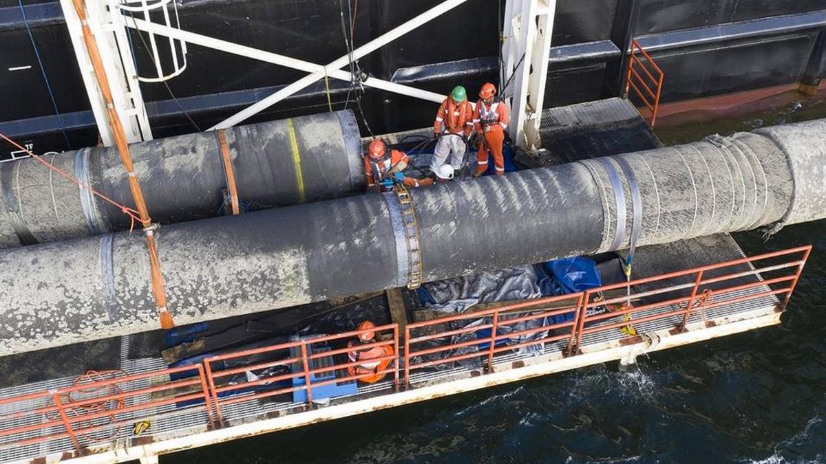 Прокладка труб Северного потока-2 Северный поток-2 газопровод