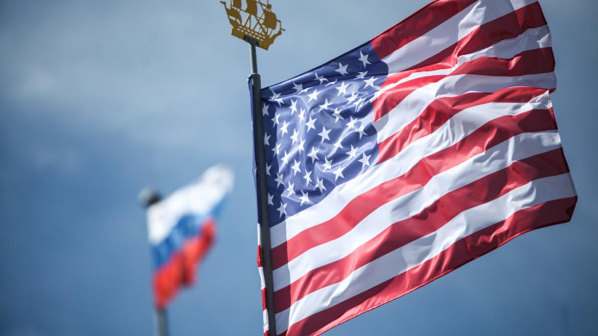 Флаги России и США Флаги России и США