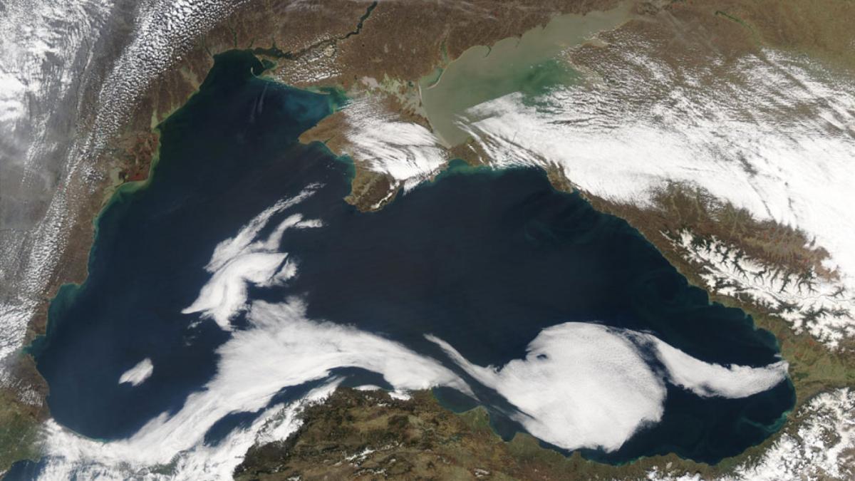 Черное море снимок со спутника Снимок со спутника
