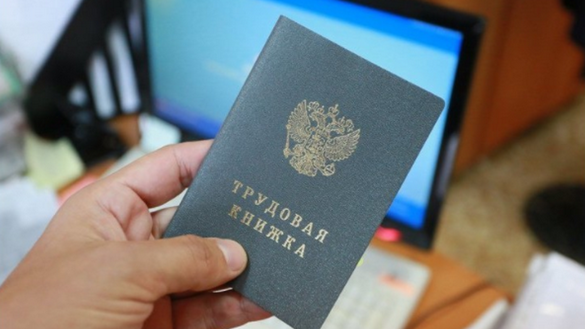 Профсоюзы выступили за бессрочное продление выплат пособий для безработных с детьми Трудовая книжка в руке